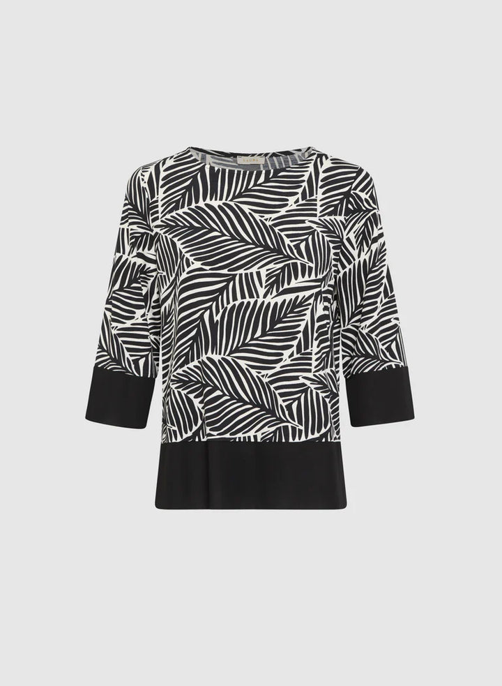 LAURA Leaf Print Top