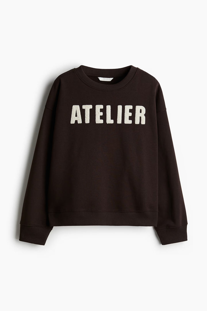 H&M Sweatshirt with Text Motif