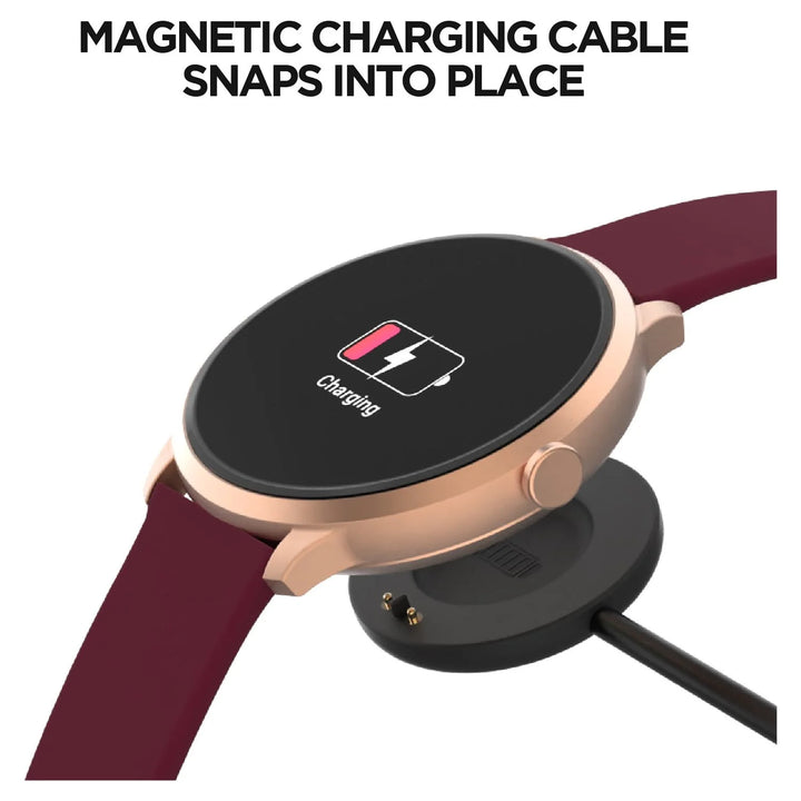 Itouch Sport 3 Smart Watch & Fitness Tracker, Women & Men, (43mm), Rosegold/Burgundy