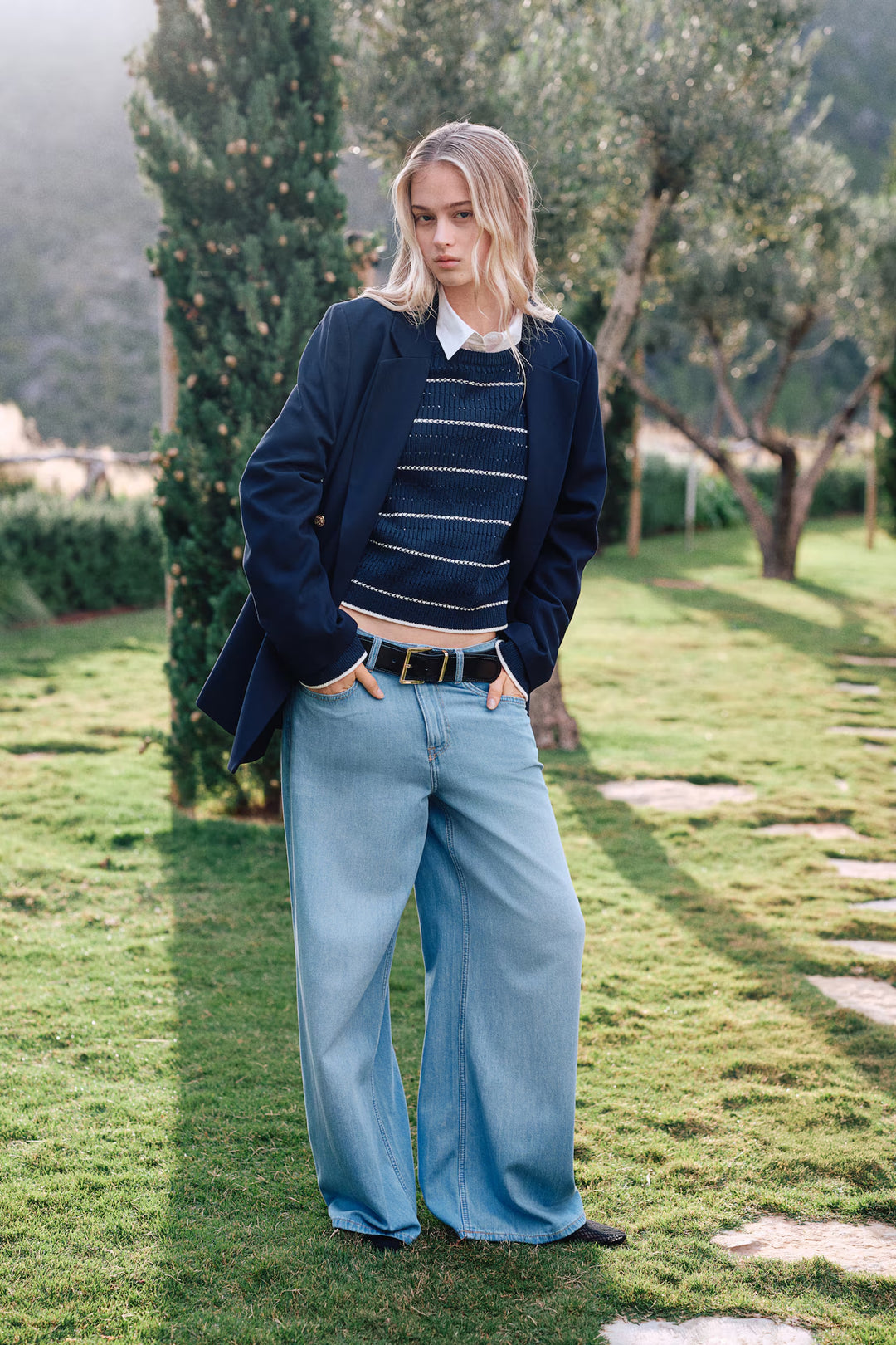 H&M Baggy Wide Low Jeans