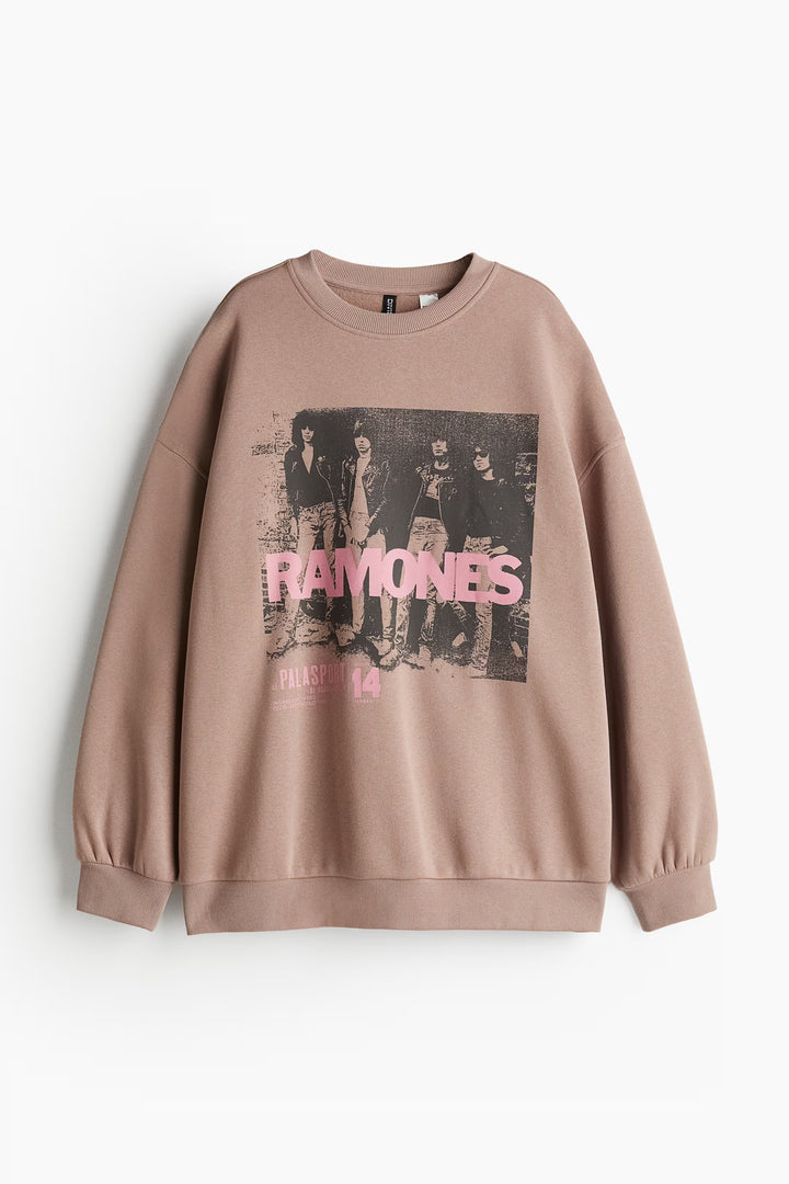 H&M Oversized Printed Sweatshirt