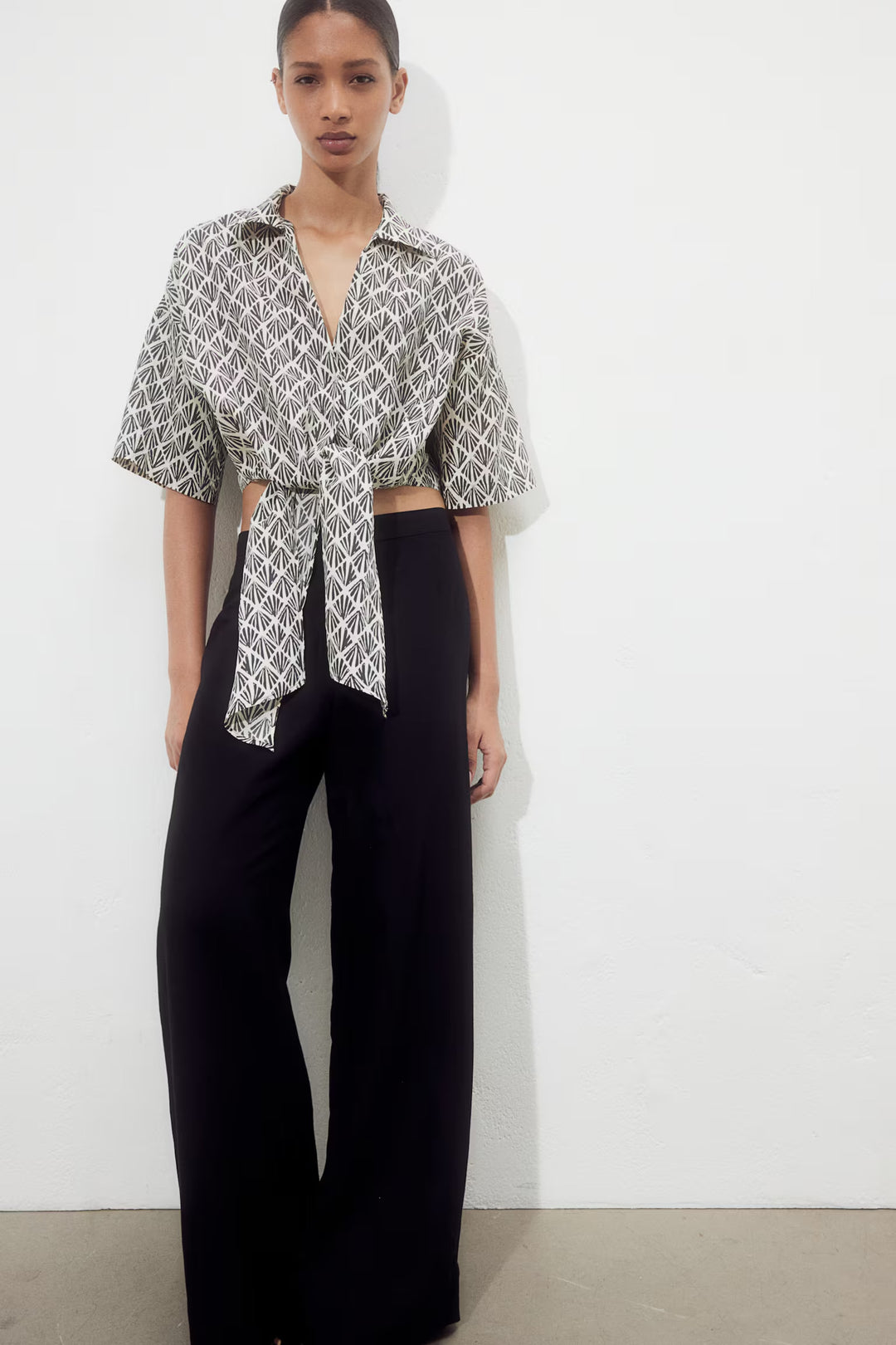 H&M Blouse with Tie Detail
