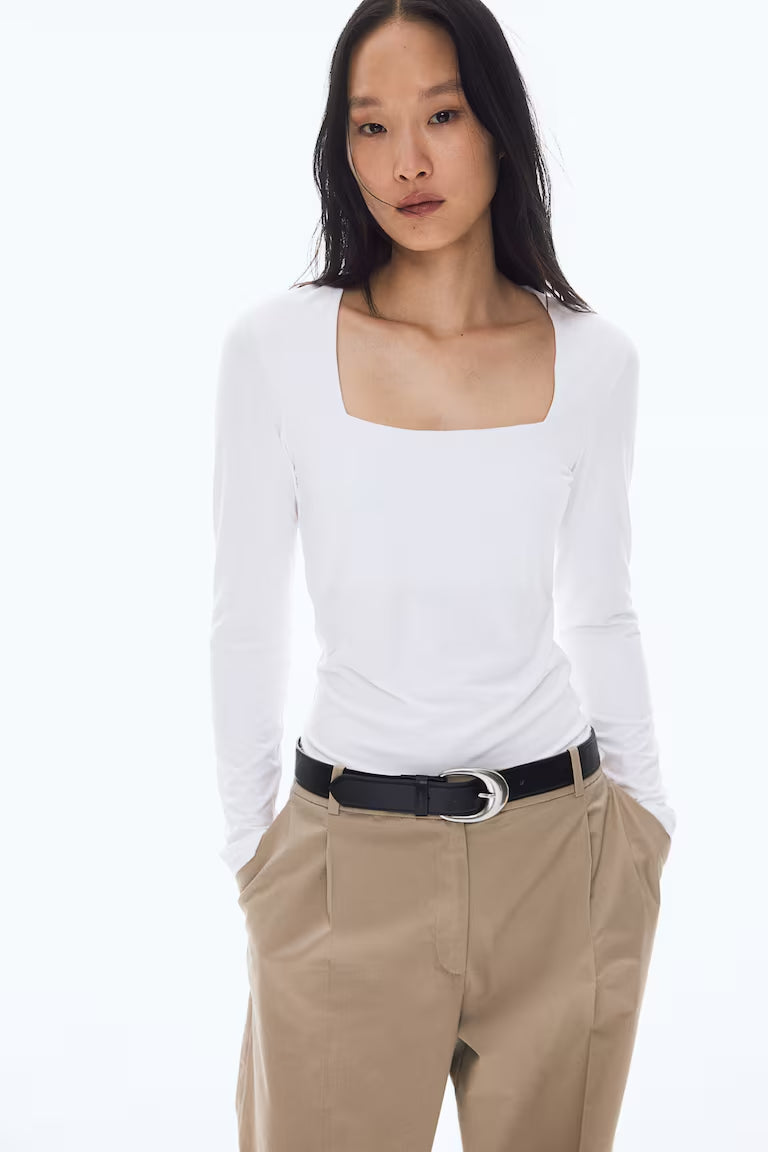 H&M LONG-SLEEVED JERSEY TOP