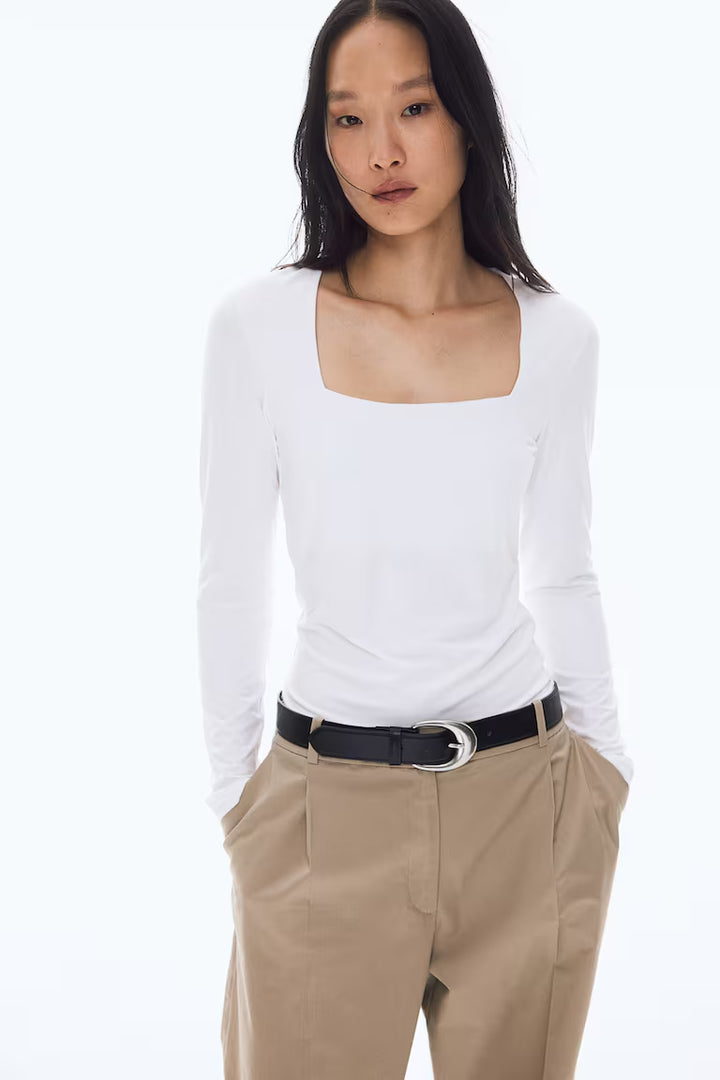 H&M LONG-SLEEVED JERSEY TOP