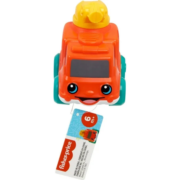 Fisher-Price Chime & Ride Fire Truck Push-Along Toy Vehicle for Infants with Fine Motor Activities