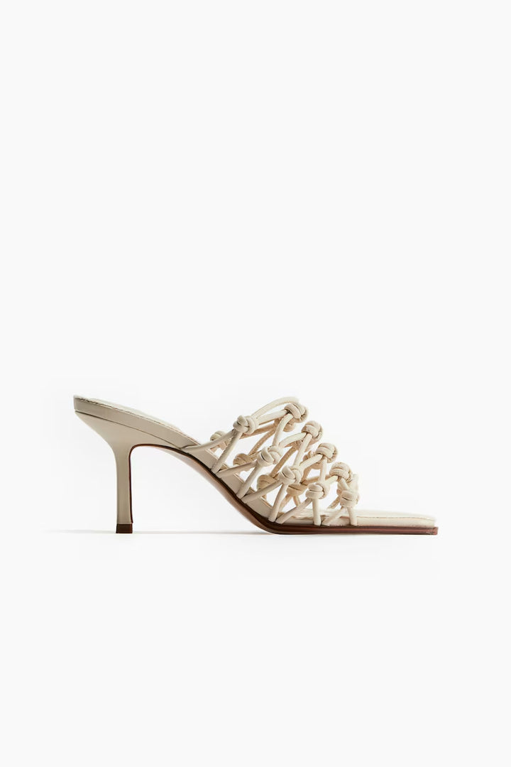 H&M Knot-detail Heeled Sandals