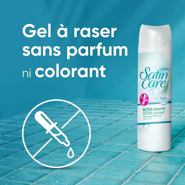 Gillette Venus Satin Care Ultra Sensitive Skin Shave Gel, Shaving Cream for Women, Fragrance Free, 198G