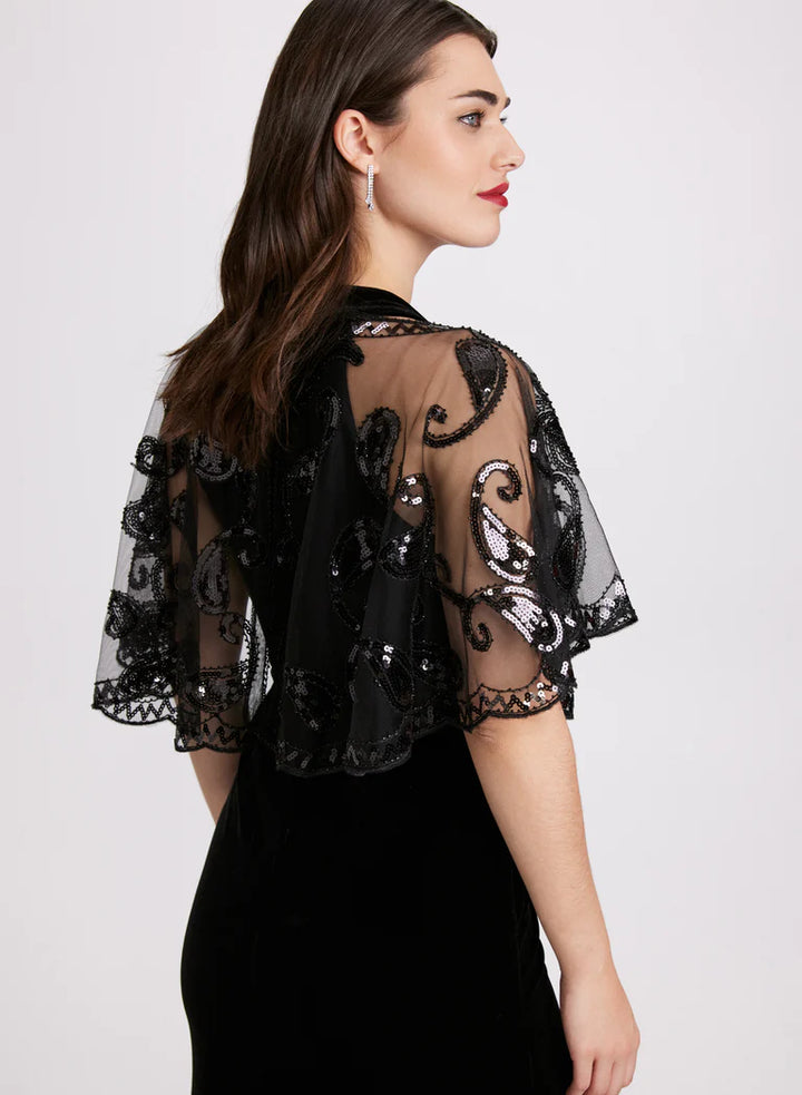 LAURA Sheer Mesh Capelet