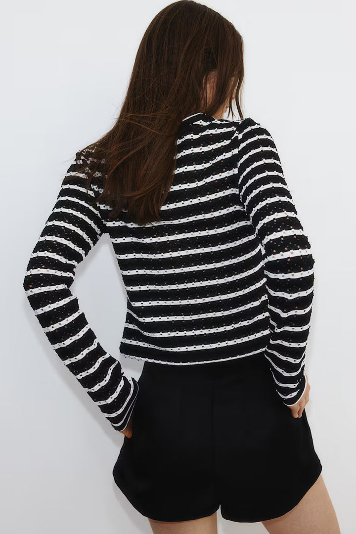 H&M Pointelle Jersey Cardigan