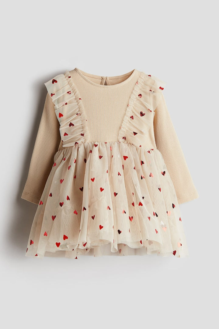 H&M Jersey Dress with Tulle Skirt