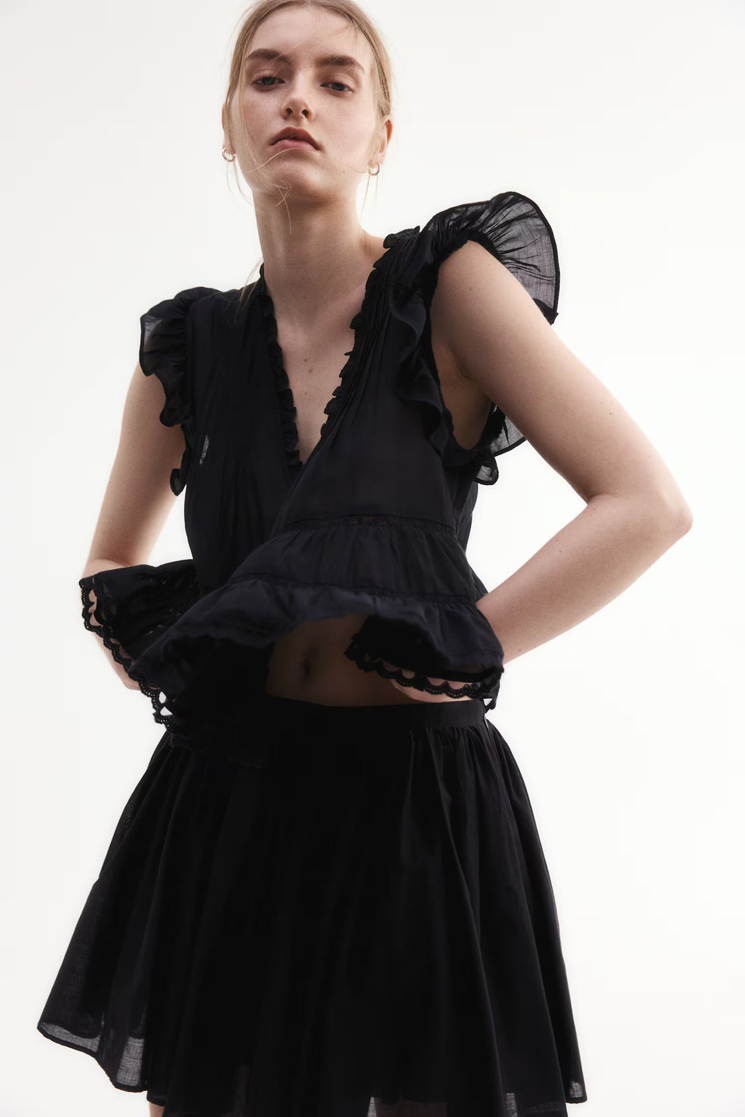H&M Blouse with Pintucks
