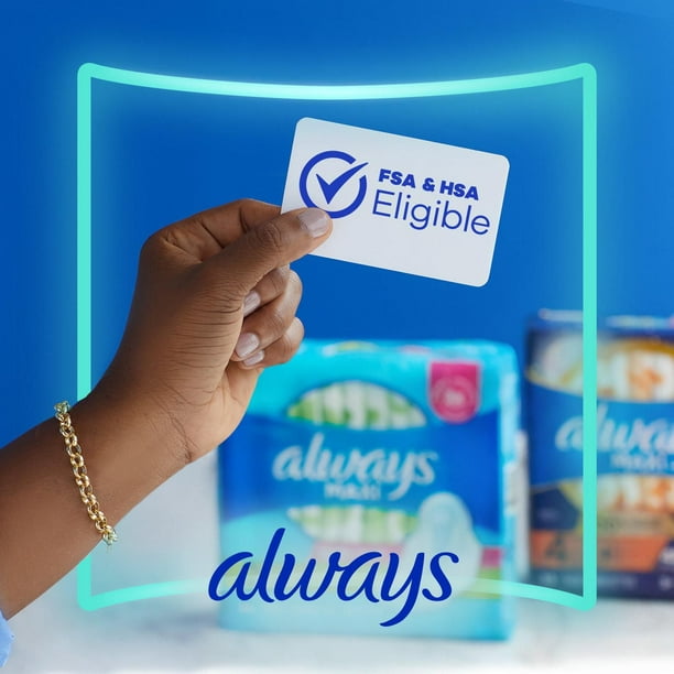 Always Maxi Overnight Pads without Wings for Women, Size 4, Overnight Absorbency, Unscented, 28CT