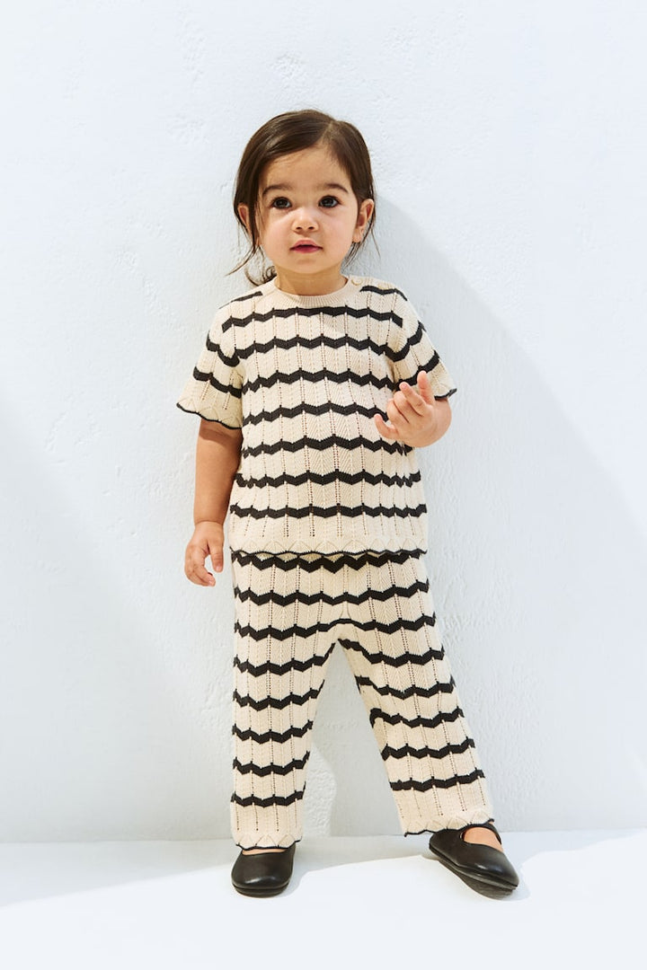 H&M 2-Piece Pointelle-Knit Cotton Set
