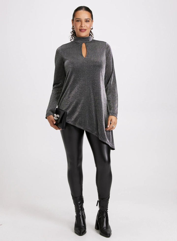 LAURA Metallic Asymmetrical Tunic