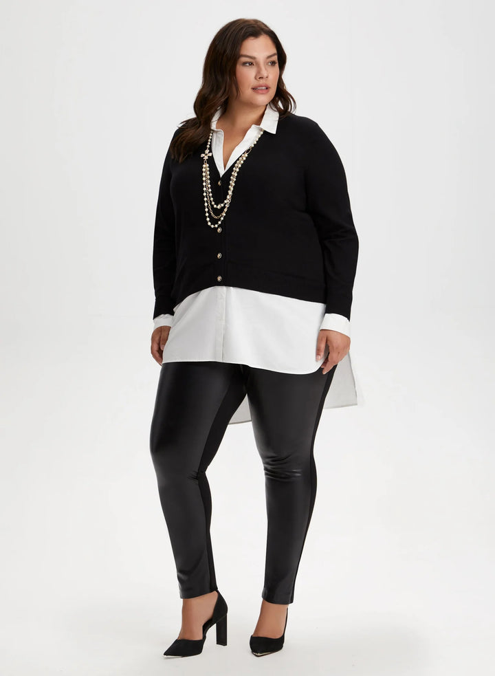 LAURA Vegan Leather Front Leggings
