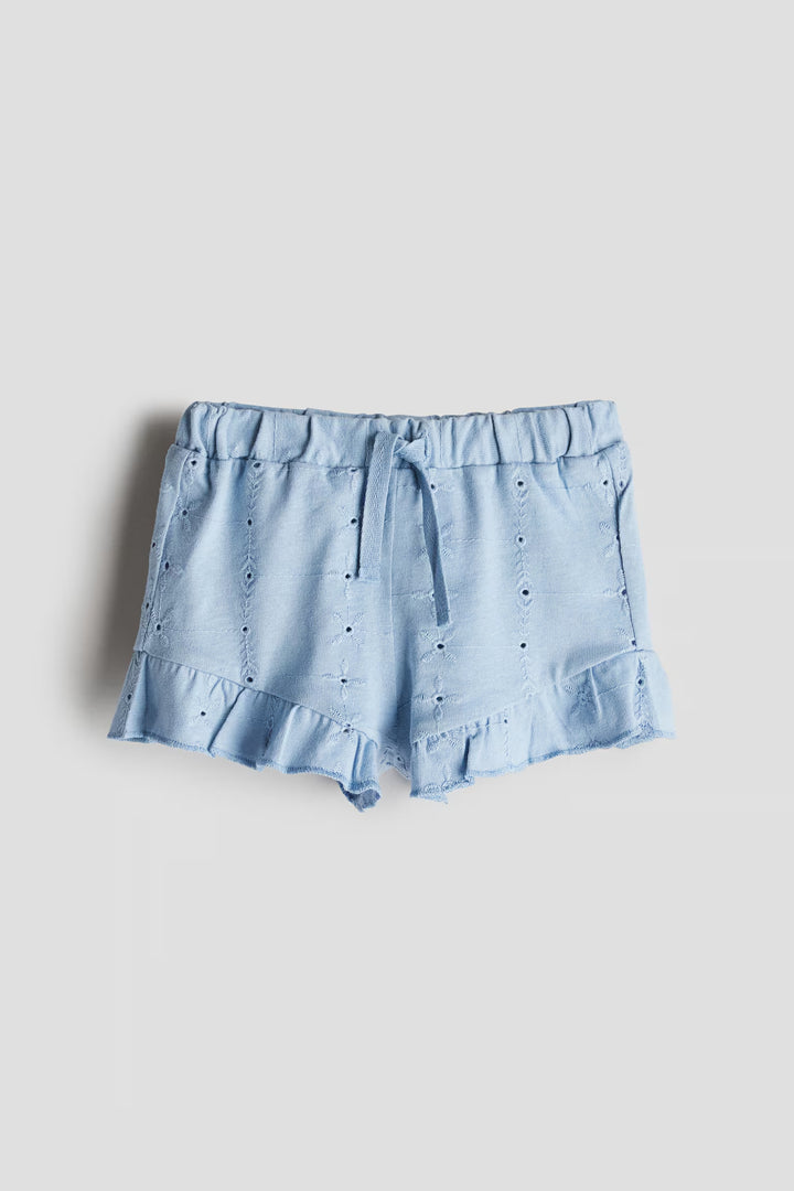 H&M Jersey Shorts with Eyelet Embroidery