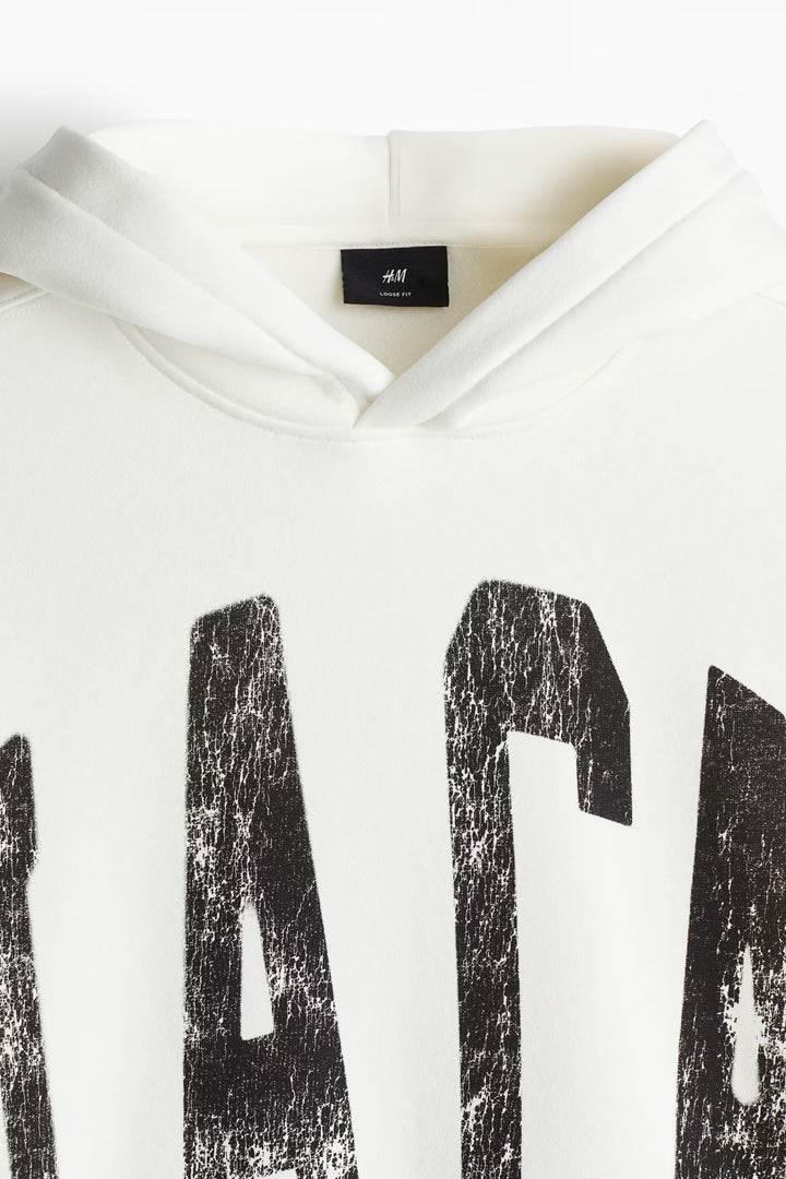 H&M Loose Fit Printed Hoodie