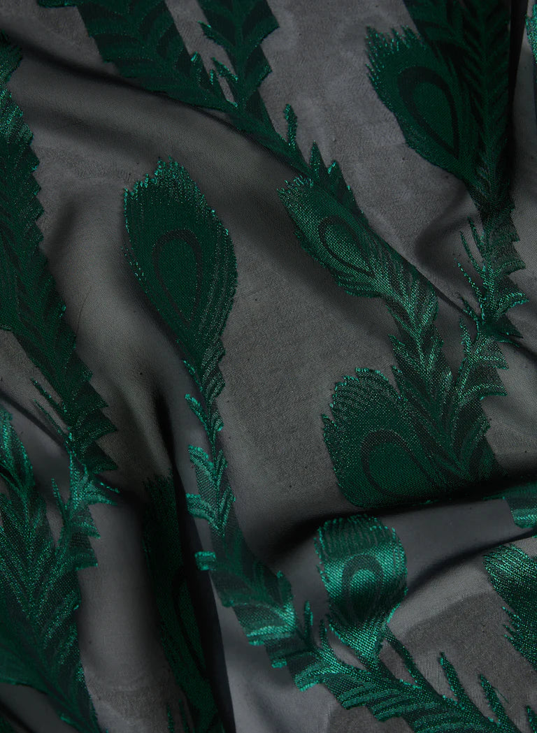 LAURA Peacock Print Evening Wrap