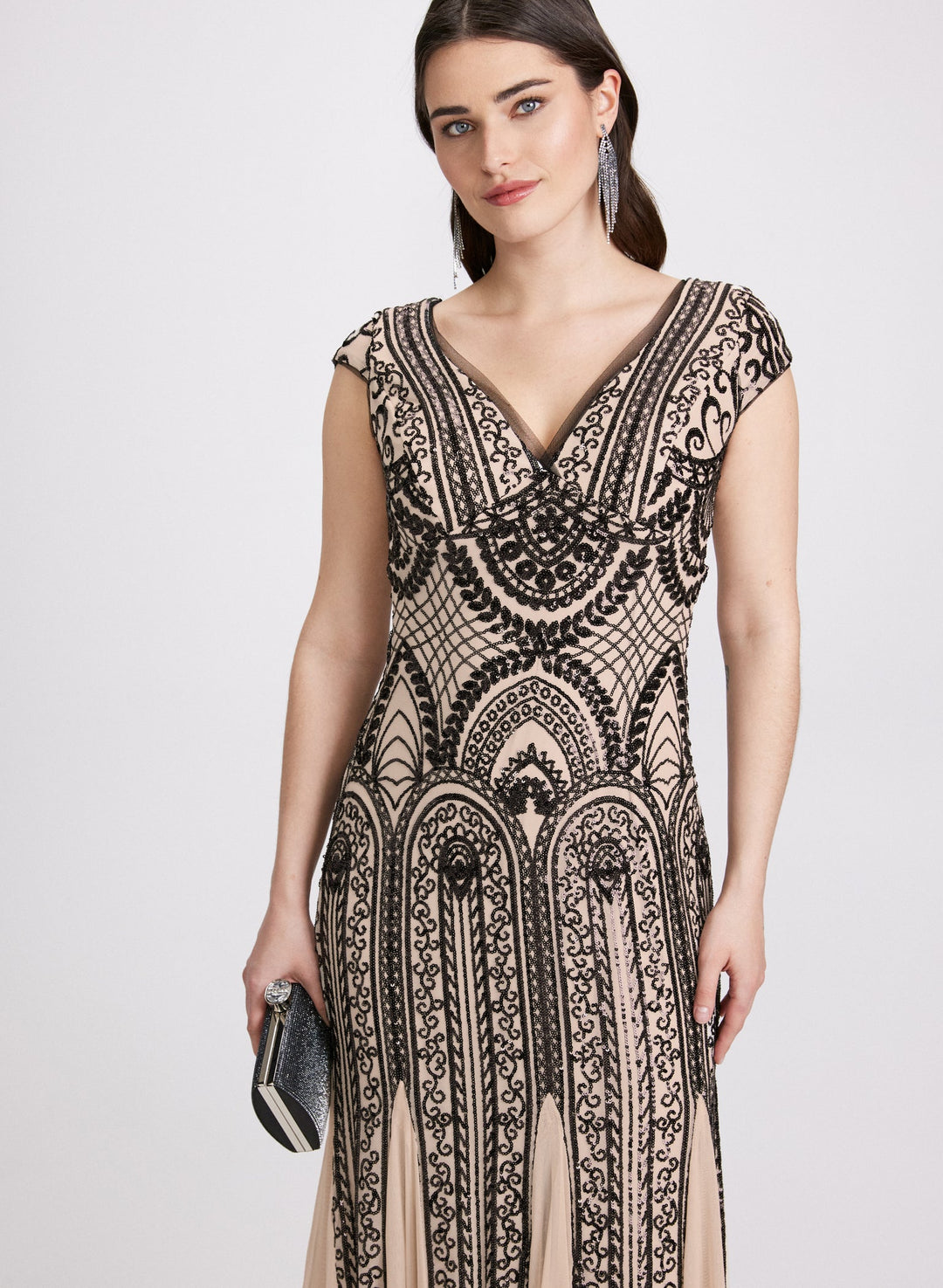 LAURA Sequin Fit & Flare Dress