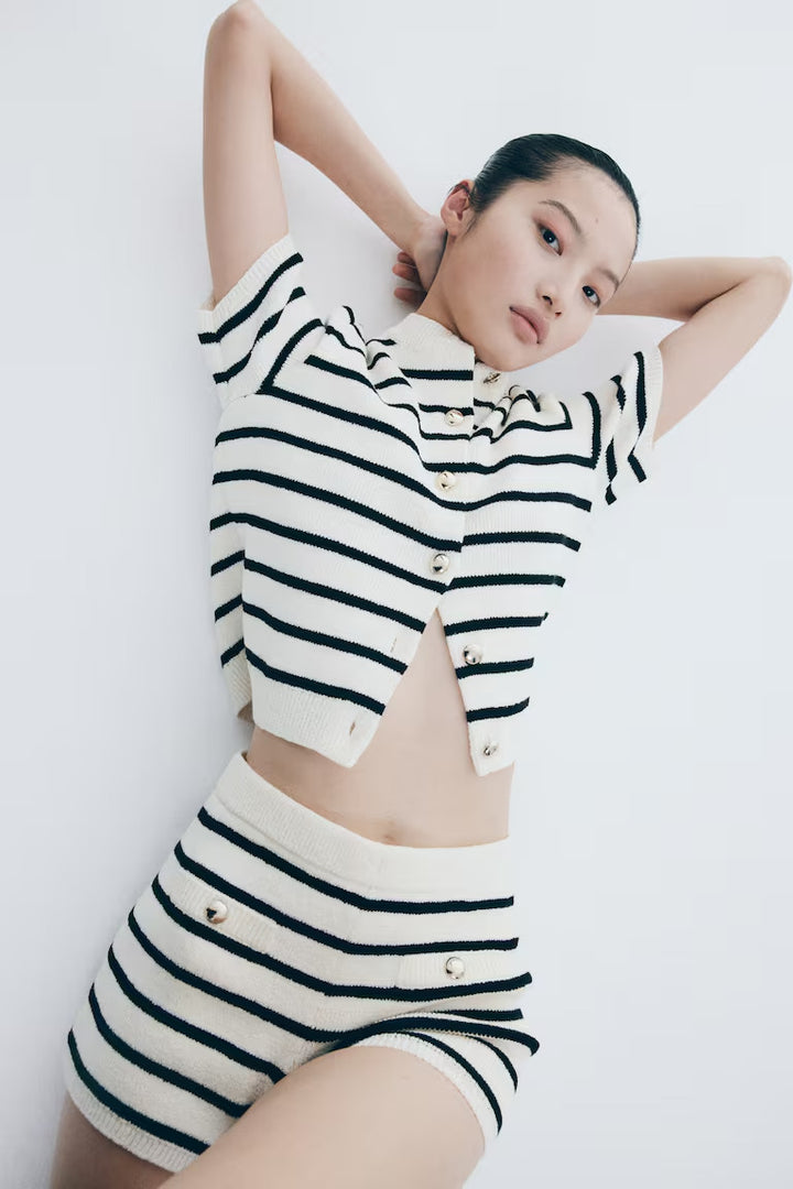 H&M KNIT MINI SHORTS