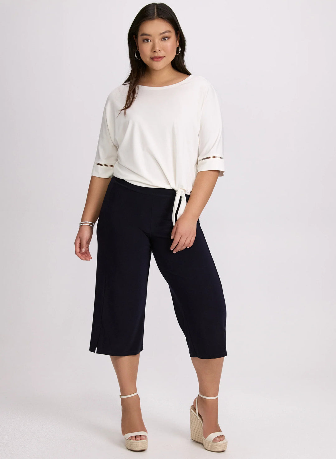LAURA Side Slit Pull-On Capris