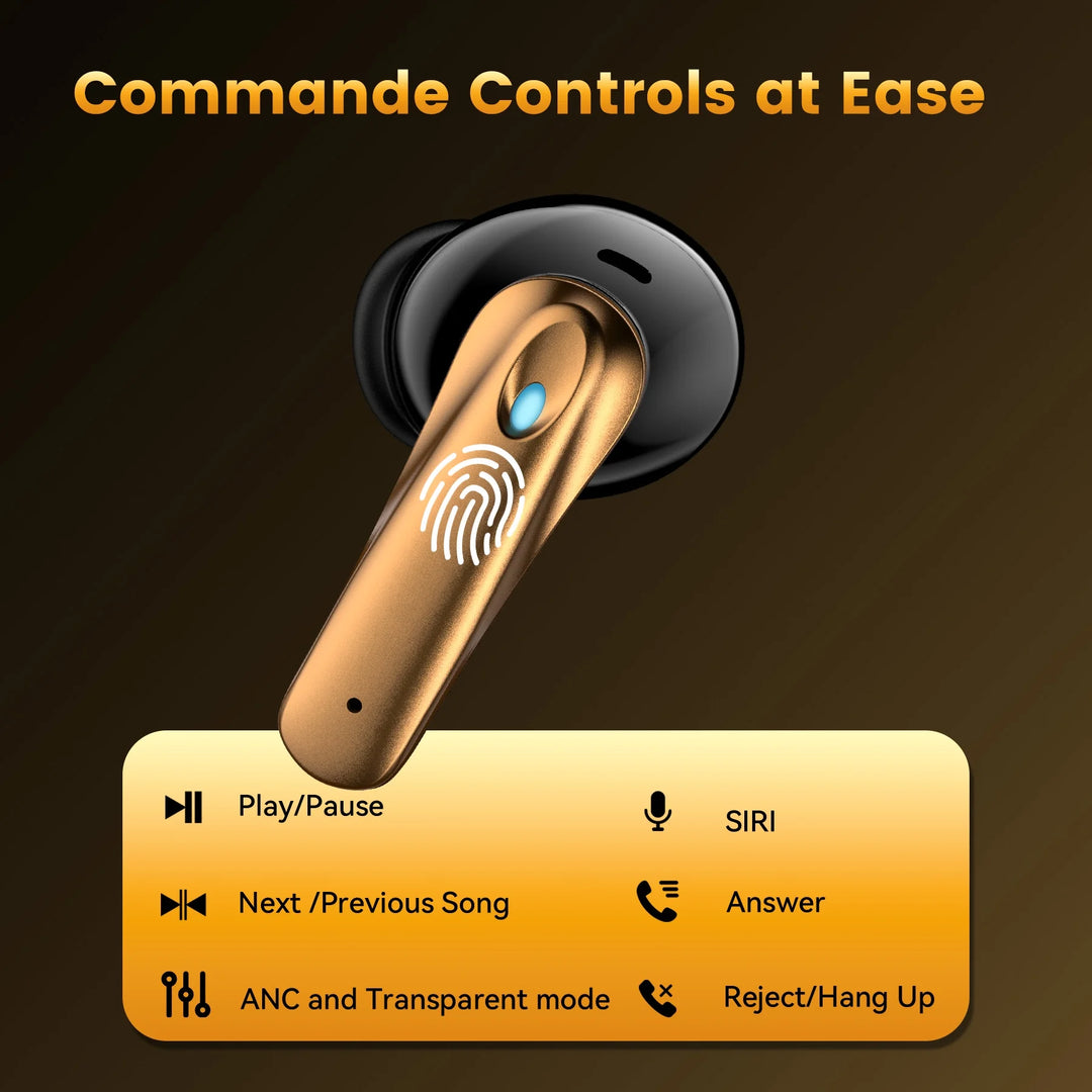 VEAT00L P91 Wireless Earbuds, Bluetooth Headphones V5.4 Stereo Ear buds with Noise Cancelling Mics, 60H Playback Mini Case with Dual LED Display, IP7 Waterproof in-Ear Earphones for Android iOS