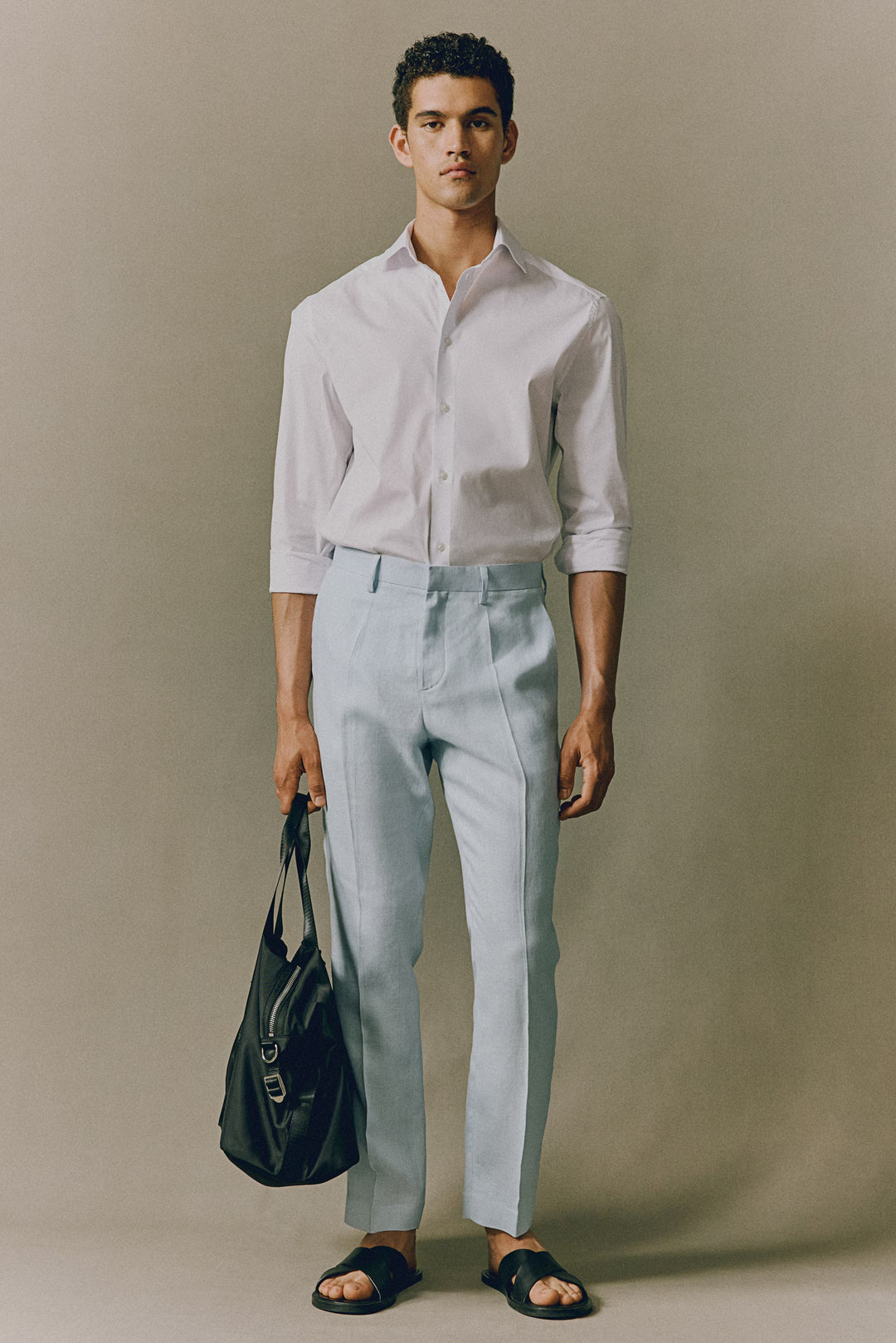H&M Slim Fit Linen Suit Pants