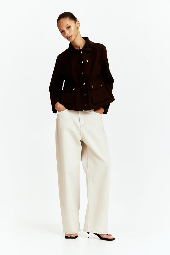 H&M Jacket with Corduroy Collar