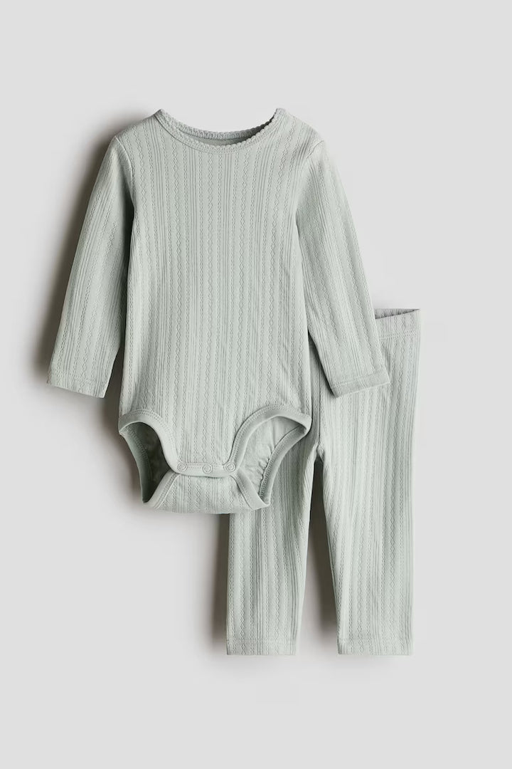 H&M 2-piece Pointelle Cotton Set