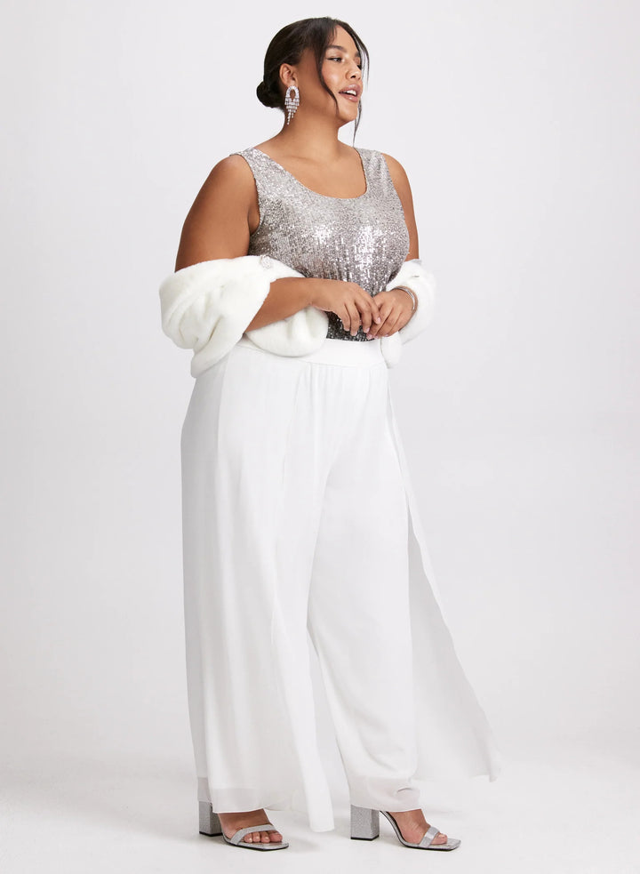 LAURA Olivia Chiffon Wide-Leg Pants