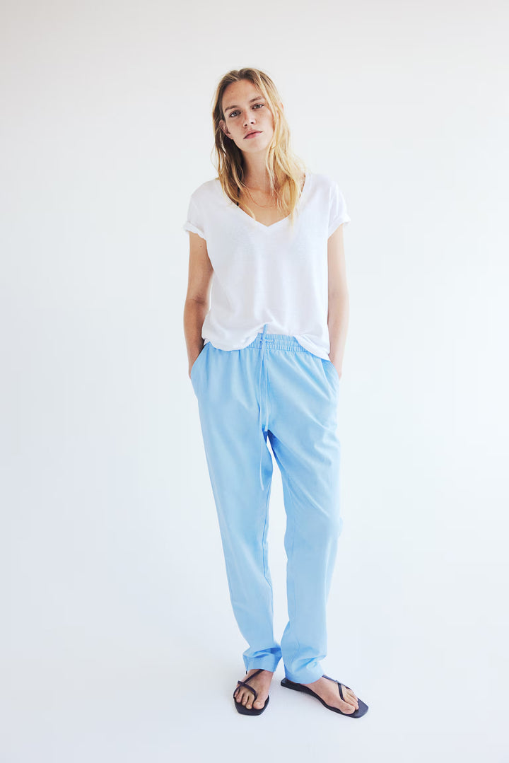 H&M Linen-blend Joggers