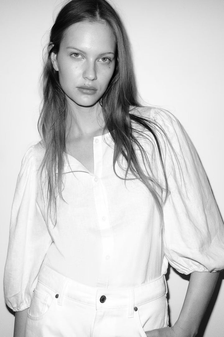 H&M Linen-Blend Blouse