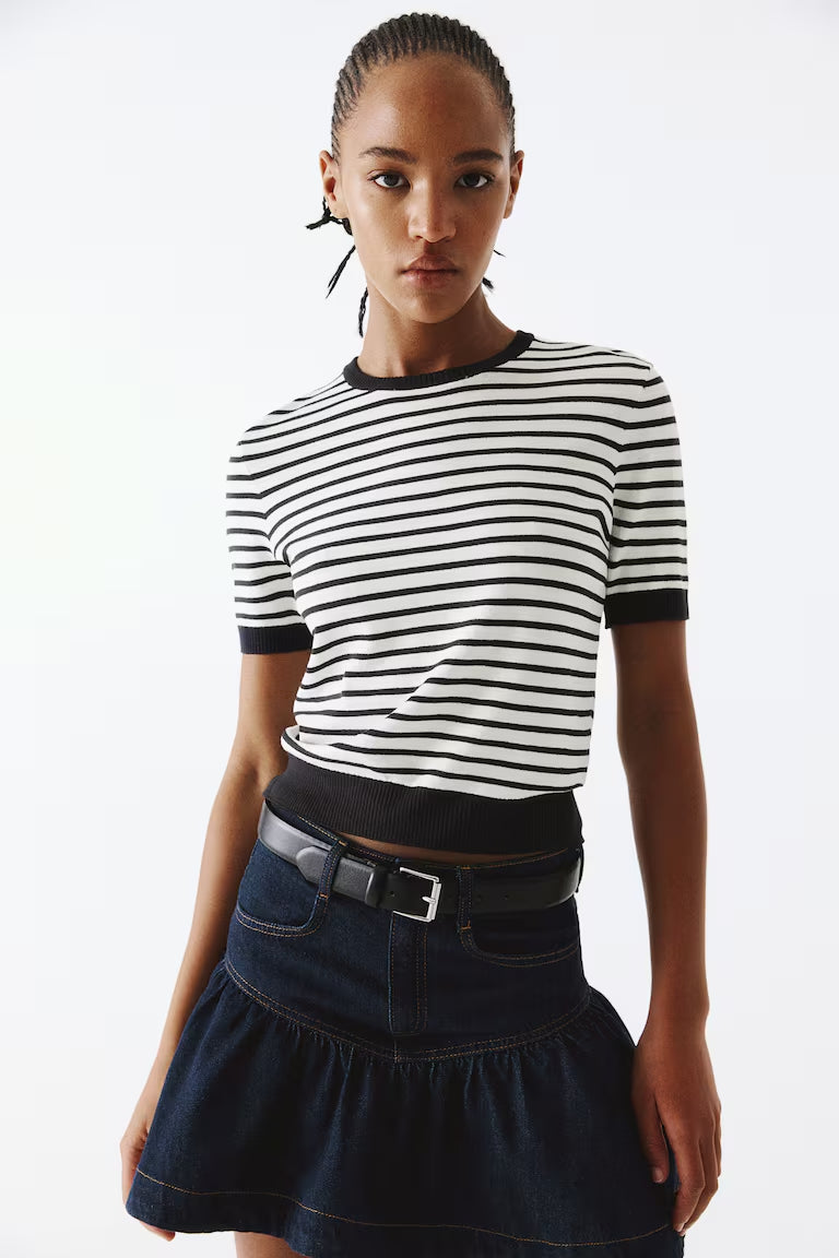H&M FINE-KNIT T-SHIRT