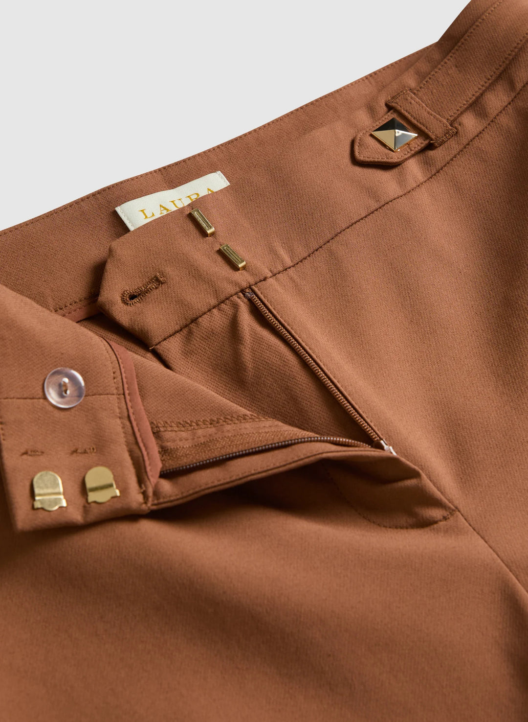 LAURA Studded Cotton-Blend Capris
