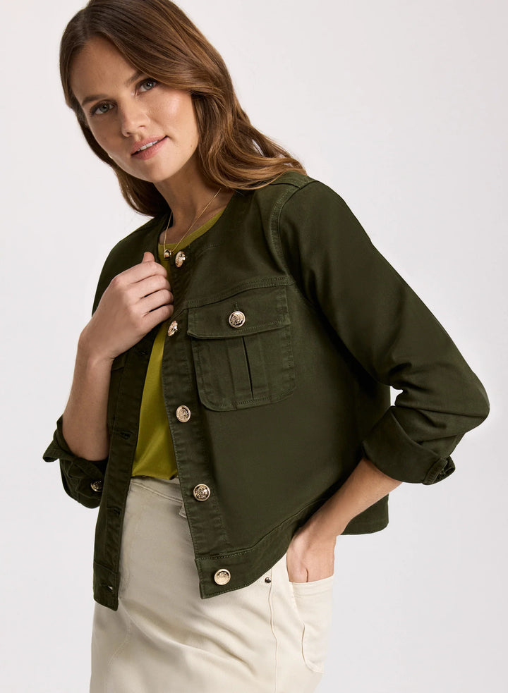 LAURA Cargo Pocket Denim Jacket