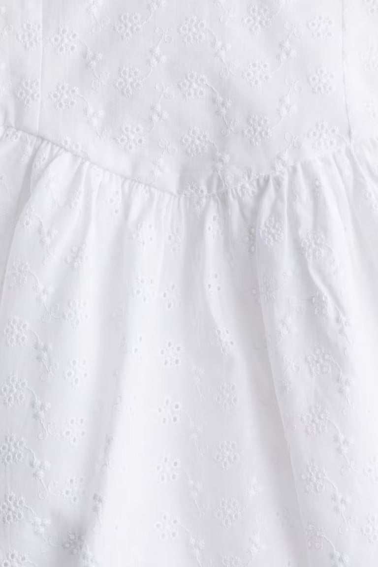 H&M Cotton Dress with Flared Skirt