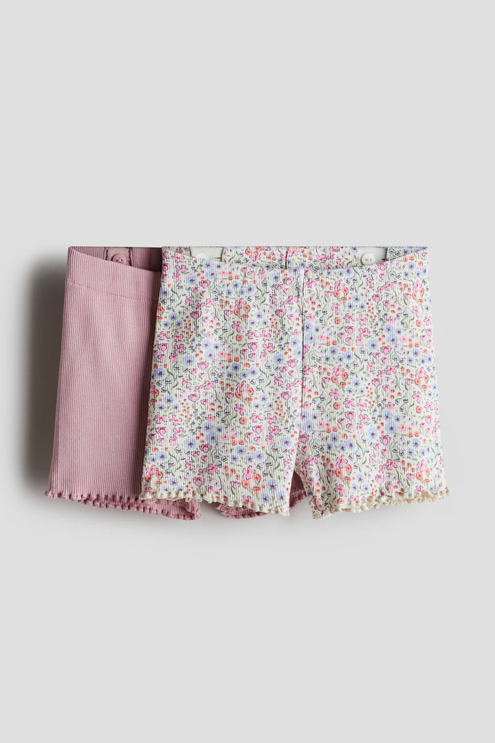 H&M 2-pack Ribbed Cotton Bike Shorts