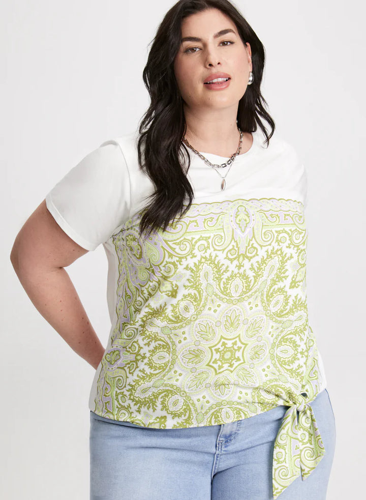 LAURA Paisley Print Short Sleeve T-Shirt