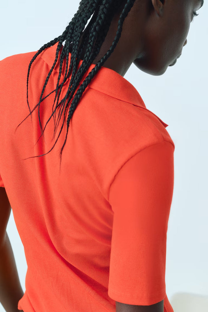 H&M Ribbed Polo Shirt