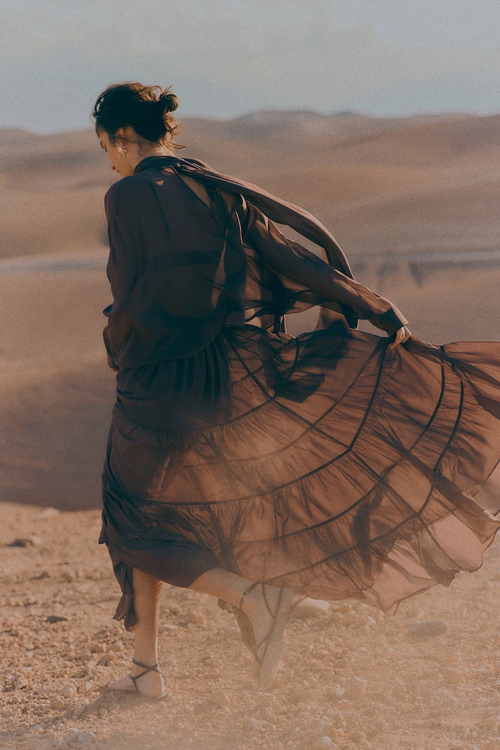 H&M Tiered Maxi Skirt
