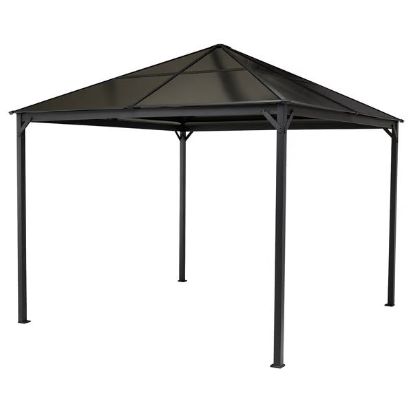 IKEA FÅGELÖN Gazebo, black/black, 118 1/8x118 1/8 "