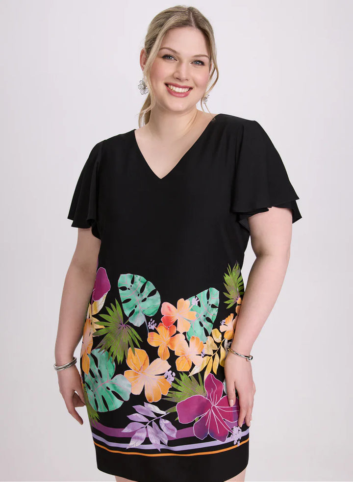 LAURA Joseph Ribkoff - Tropical Flutter Sleeve Dress