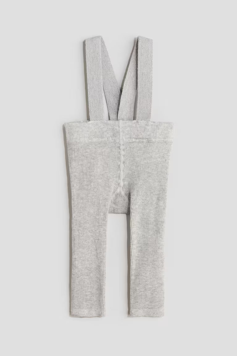 H&M Rib-Knit Leggings with Suspenders