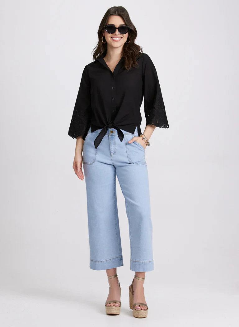 LAURA Embroidered Sleeve Blouse