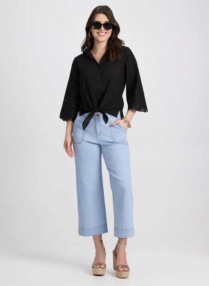 LAURA Embroidered Sleeve Blouse