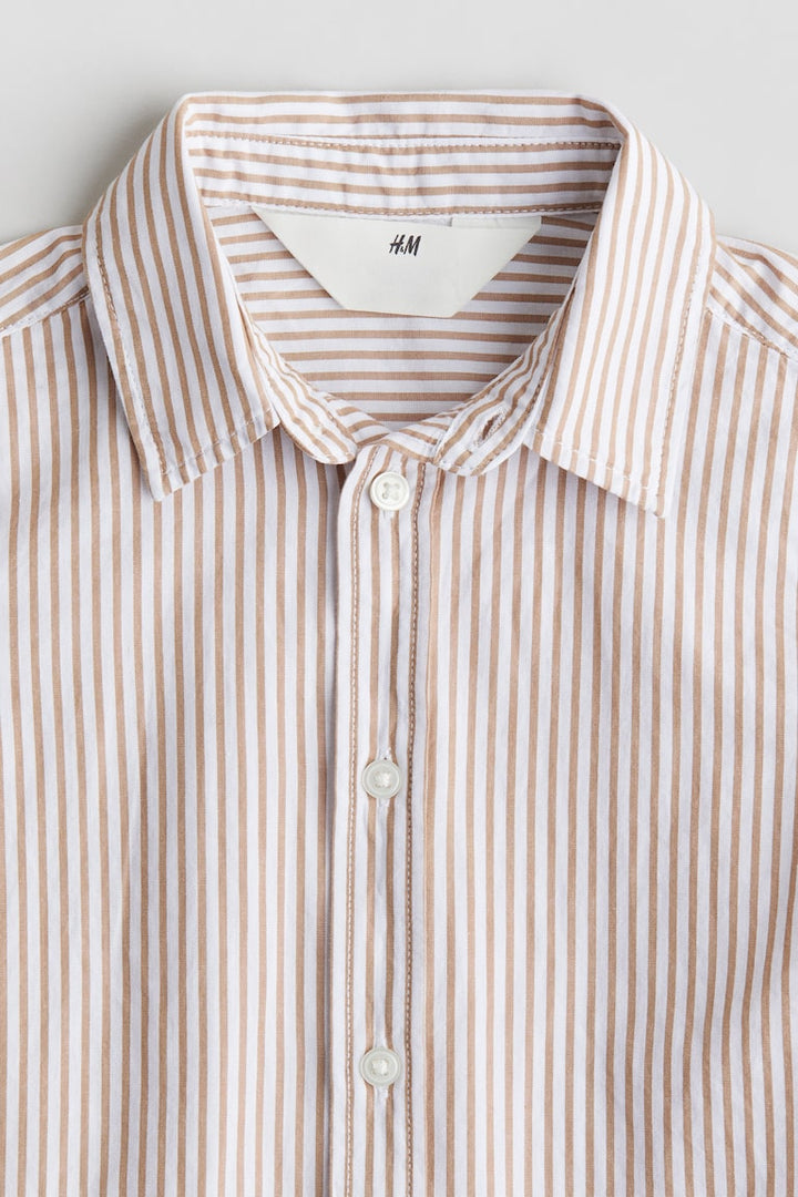 H&M Short-sleeved Cotton Shirt