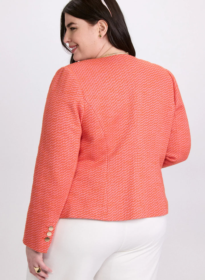 LAURA Collarless Bouclé Jacket