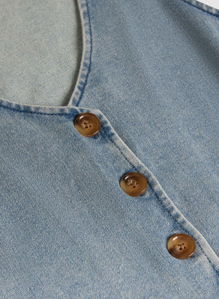 LAURA Button-Down Denim Vest