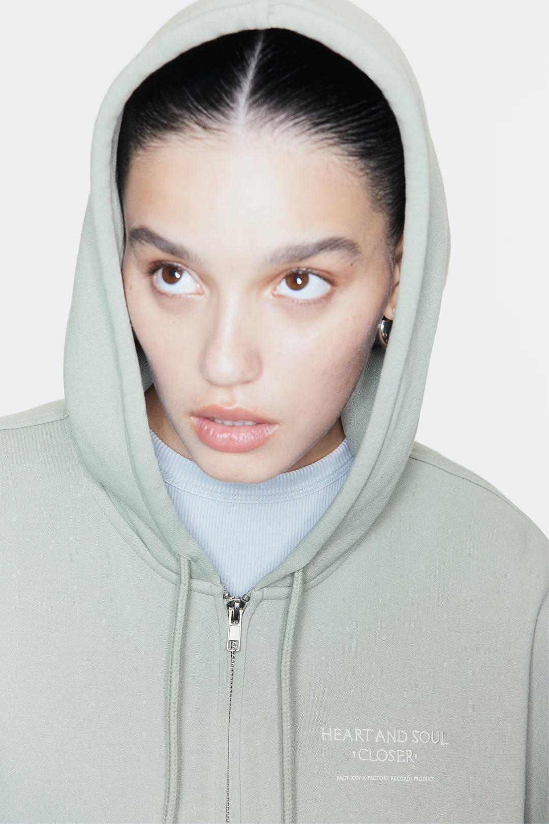 H&M Oversized Hooded Jacket with Motif
