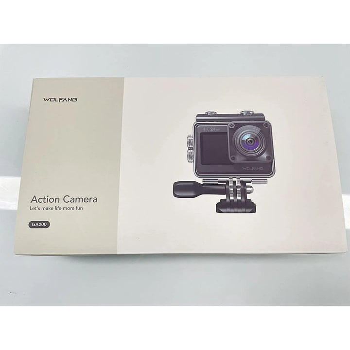 WOLFANG Action Camera 24MP 4K 40M Waterproof, EIS WiFi Adjustable Wide Angle